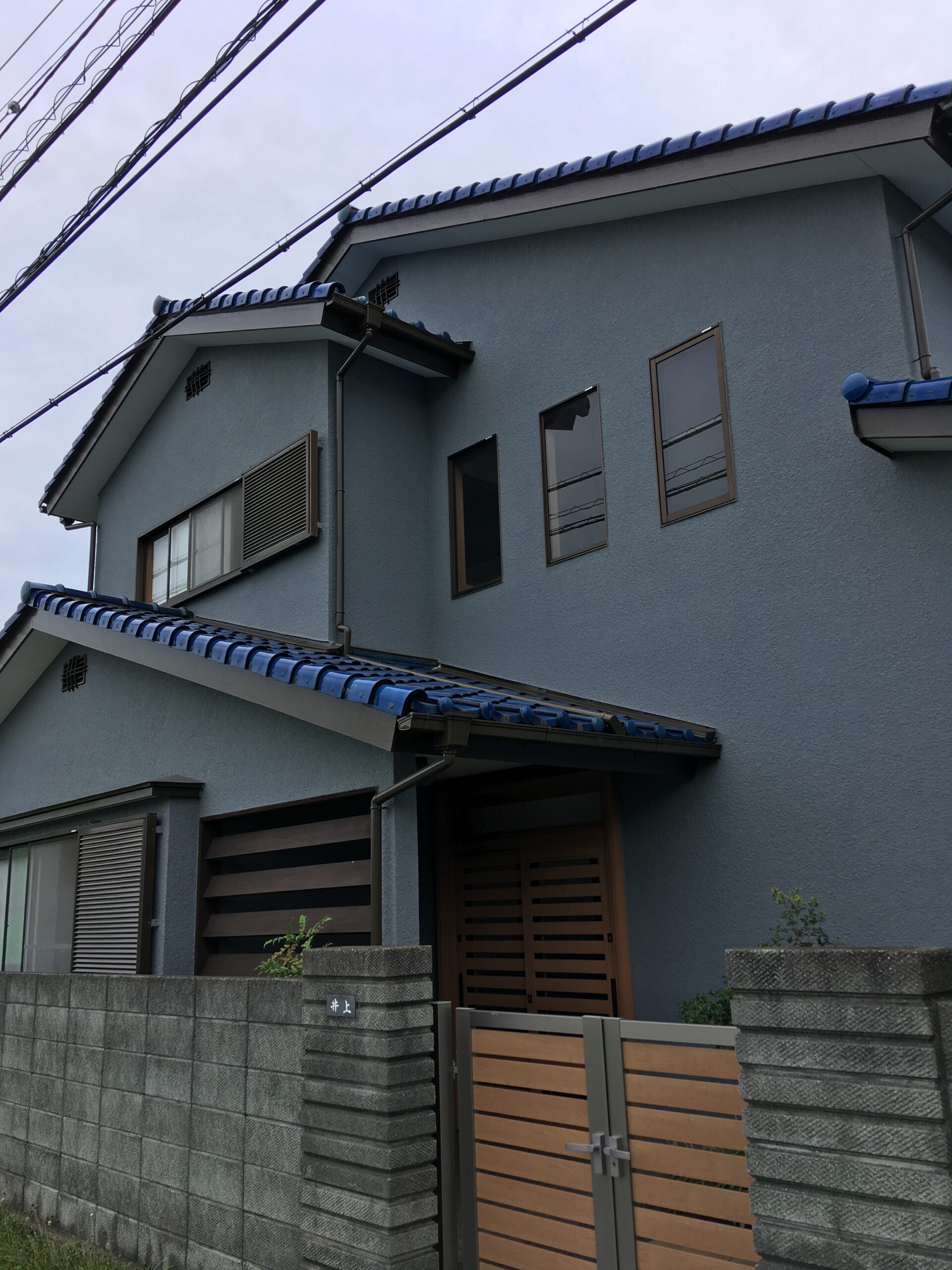 エレガンストーン・石目調・吹き付け塗装